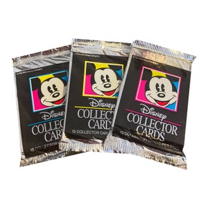 3 packs of Disney Collector Cards. 15 cards per pack. Impel 1991. 210 cards for a complete set. Collect them all! Mickey Mouse Donald Duck