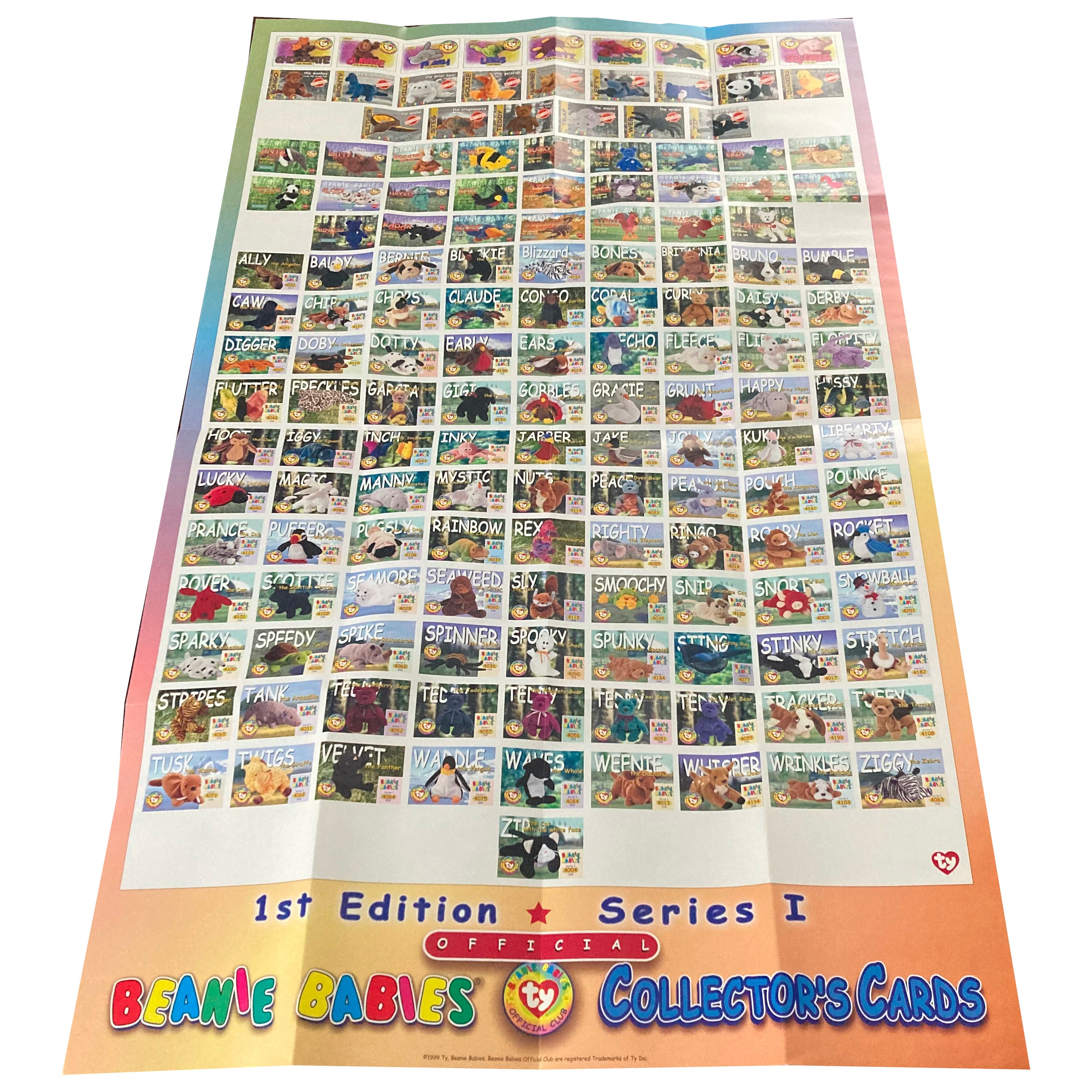 Beanie Babies Collector's Cards Double-sided Box Topper Poster