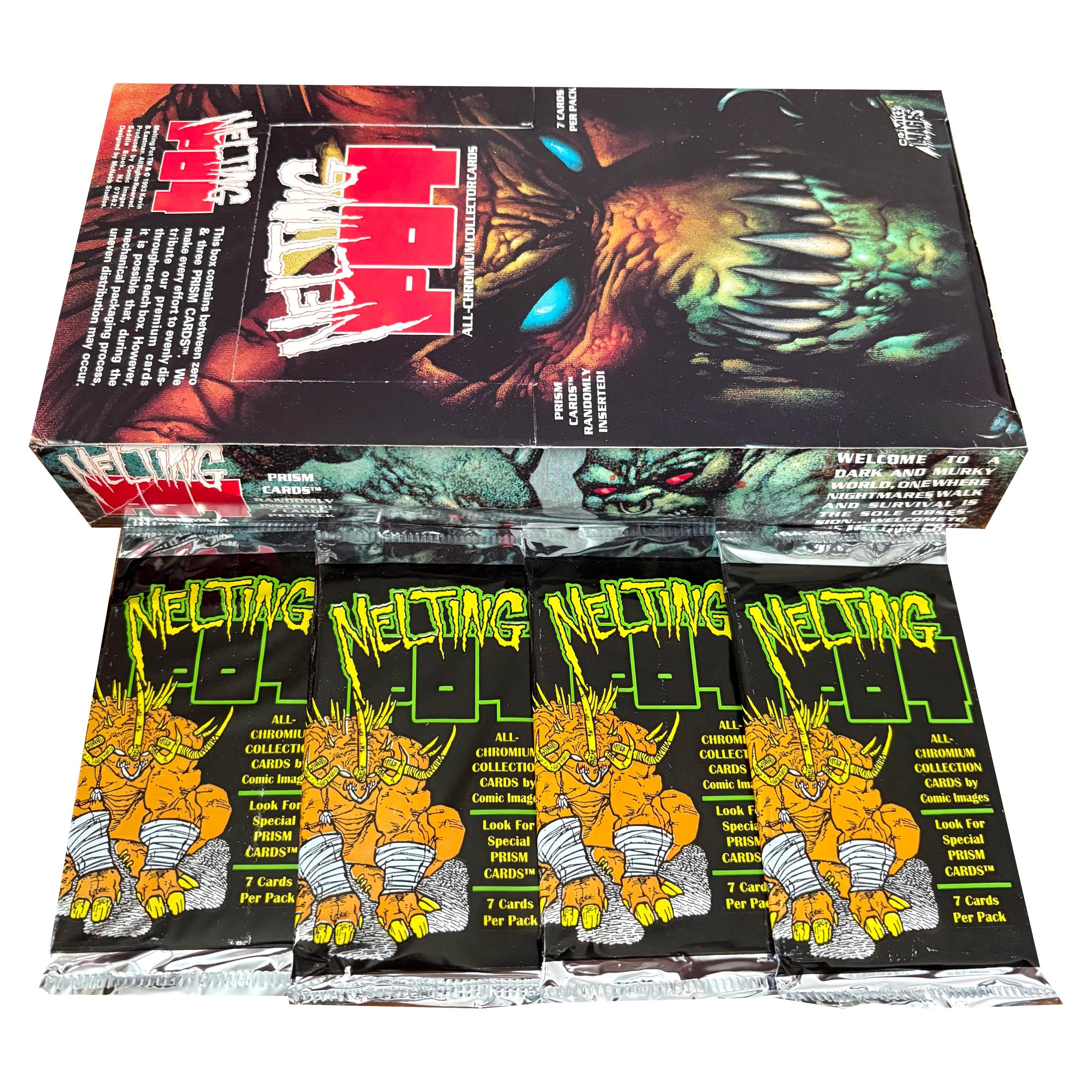 4 Packs of Melting Pot Vintage All-chromium Trading Cards. 7 Cards