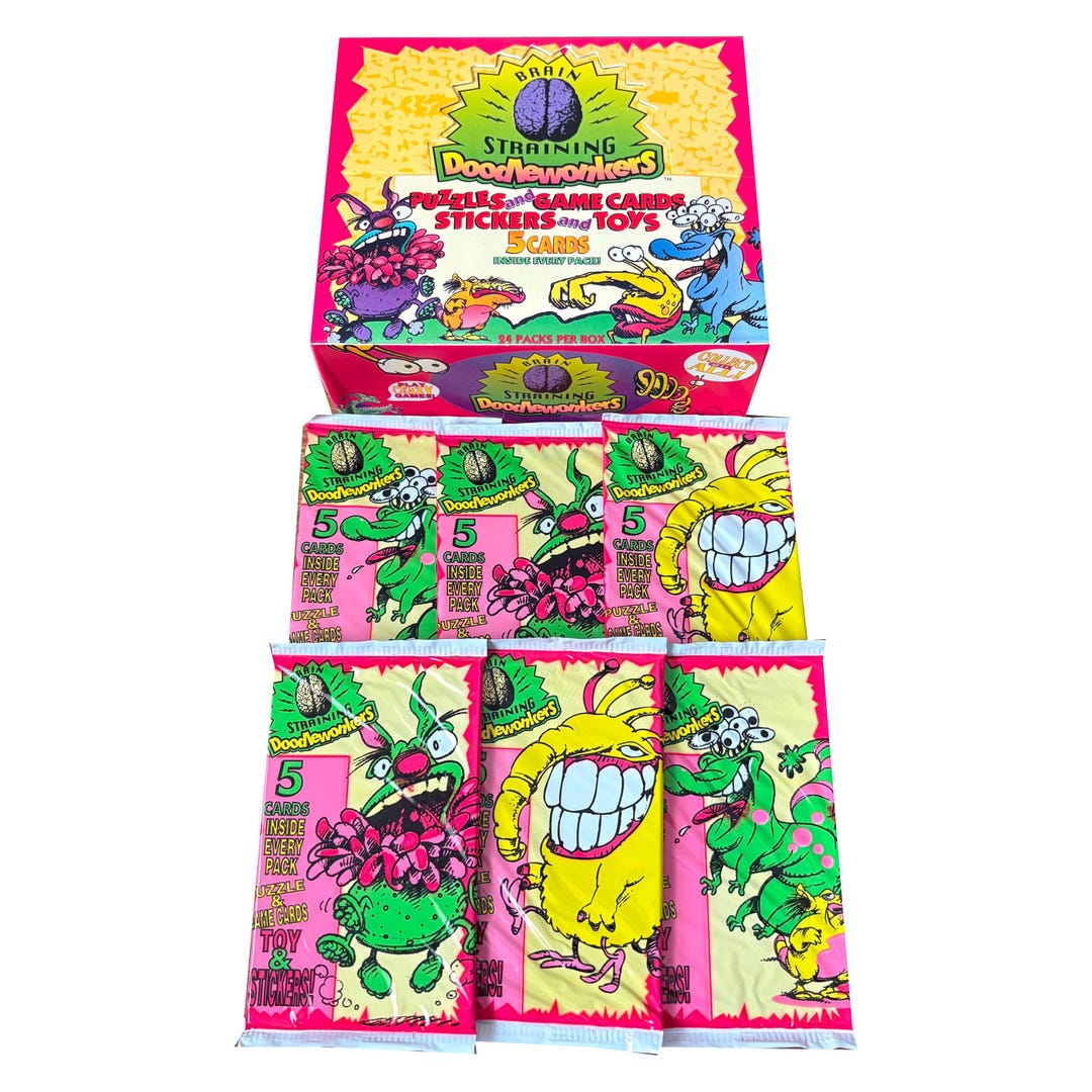 【レア盤】MEDULLA/BOOZE BOOZE STICKY THING 6 Packs of Brain Straining Doodlewonkers Vintage Trading Cards