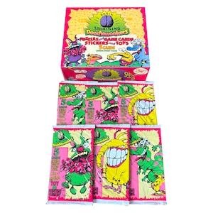 6 Packs of Brain Straining Doodlewonkers Vintage Trading Cards