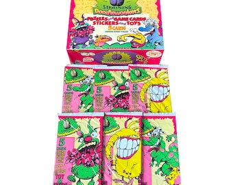 6 Packs of Brain Straining Doodlewonkers Vintage Trading Cards