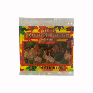 1 Packung Vintage Babysitters Club Aufkleber. Eingestellt von Topps im Jahr 1991 und extrem selten. Sag Hallo zu deinen Freunden!