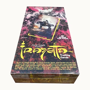 Factory sealed box of Frazetta series 1 fantasy trading cards. 10 cards per pack. 36 packs per box. Comic Images 1991. Amazing fantasy art!
