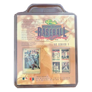 Classic Games vintage factory sealed Major League Baseball Trivia game 1992 Series 1 Ed. Includes 99 Baseball trivia cards + 4 player pieces