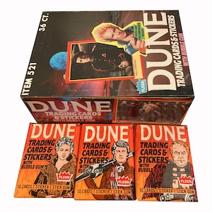 Dune vintage wax pack. Fleer 1984. You choose wrapper variation. Paul, Lady Jessica, Baron Harkonnen. Must have for any wax pack collector!