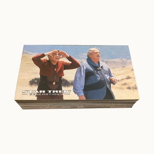Jeu complet de 72 cartes à collectionner Star Trek Generations Widevision en excellent état. Skybox 1994.