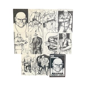 Tor Johnson Maximum Horror Cards complete set van 10 jumbo vintage ruilkaarten met de legendarische Tor Johnson. Good Stuff-kaarten 1999.