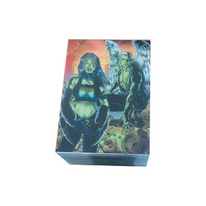 Everette Hartsoe's Razor Metal and Flesh complete set of 90 vintage Chromium trading cards + 4 bonus chase cards. Krome Productions 1996.