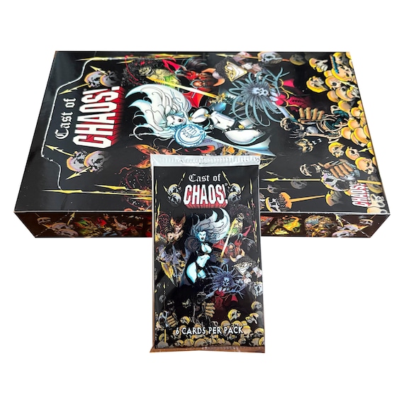 1 Pack of Cast of Chaos! Vintage Chromium Trading Cards. 6 Cards