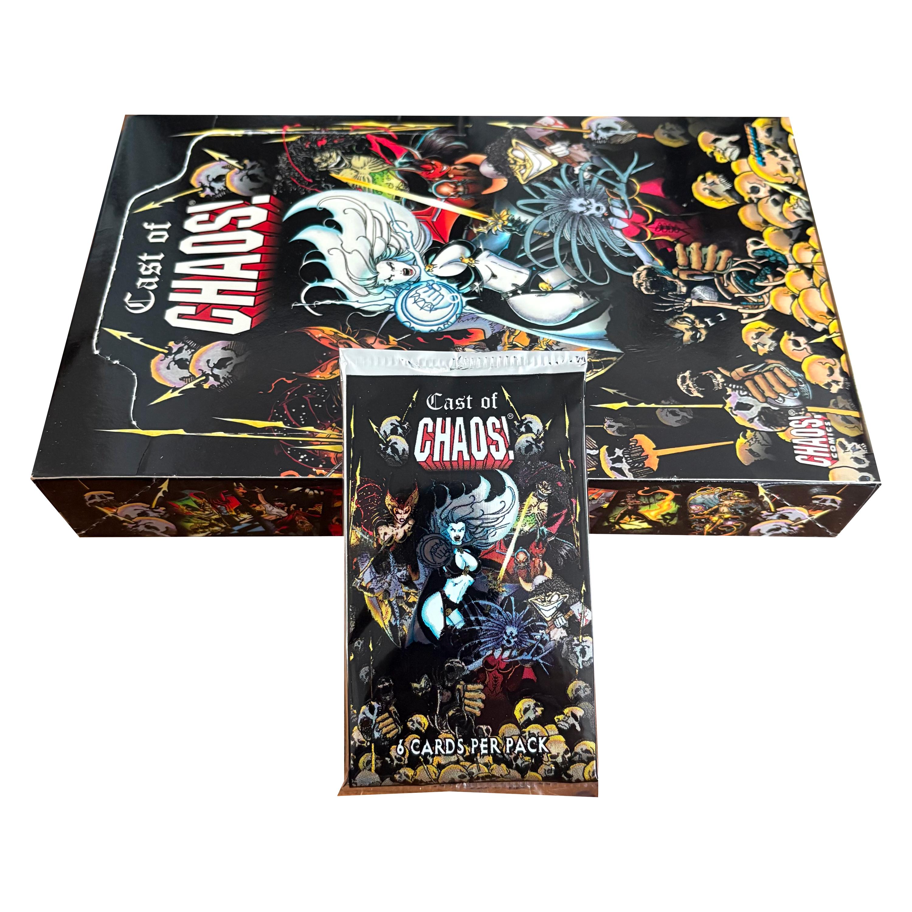 1 Pack of Cast of Chaos! Vintage Chromium Trading Cards. 6 Cards