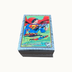 The Return Of Superman complete set van 100 vintage ruilkaarten in uitstekende staat. Skybox 1993. DC Comics.