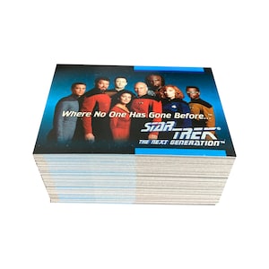 Star Trek The Next Generation inaugural edition complete set of 120 vintage trading cards in excellent condition. Impel 1992. Star Trek TNG
