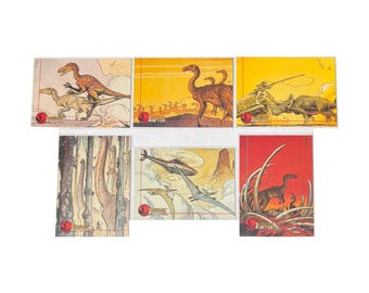 Jurassic Park complete 6-card Raptor set with artwork by William Stout. Only available inside the JP comic books released in 1993. Scarce!