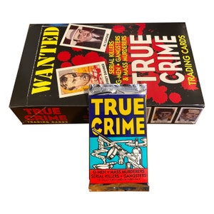 Cartes à collectionner vintage True Crime série 1. 1 paquet. 12 cartes par paquet. Rare et difficile à trouver ! Eclipse Enterprises 1992. Tueurs en série.