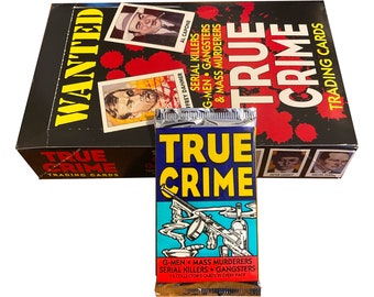 True Crime series 1 vintage trading cards. 1 pack. 12 cards per pack. Rare and hard to find! Eclipse Enterprises 1992. Serial Killers.