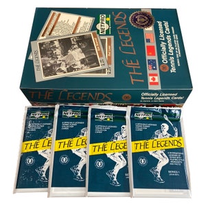 4 Packungen Netpro The Legends Vintage Tennis Legends Karten. 8 Karten pro Packung. Sammle alle 98! Offiziell lizenziert. Erschienen 1991.