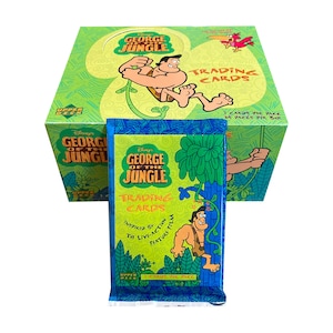 1 pack of Disney's George Of the Jungle vintage trading cards. Inspired by the live action feature film. 7 cards per pack. Upper Deck 1997.