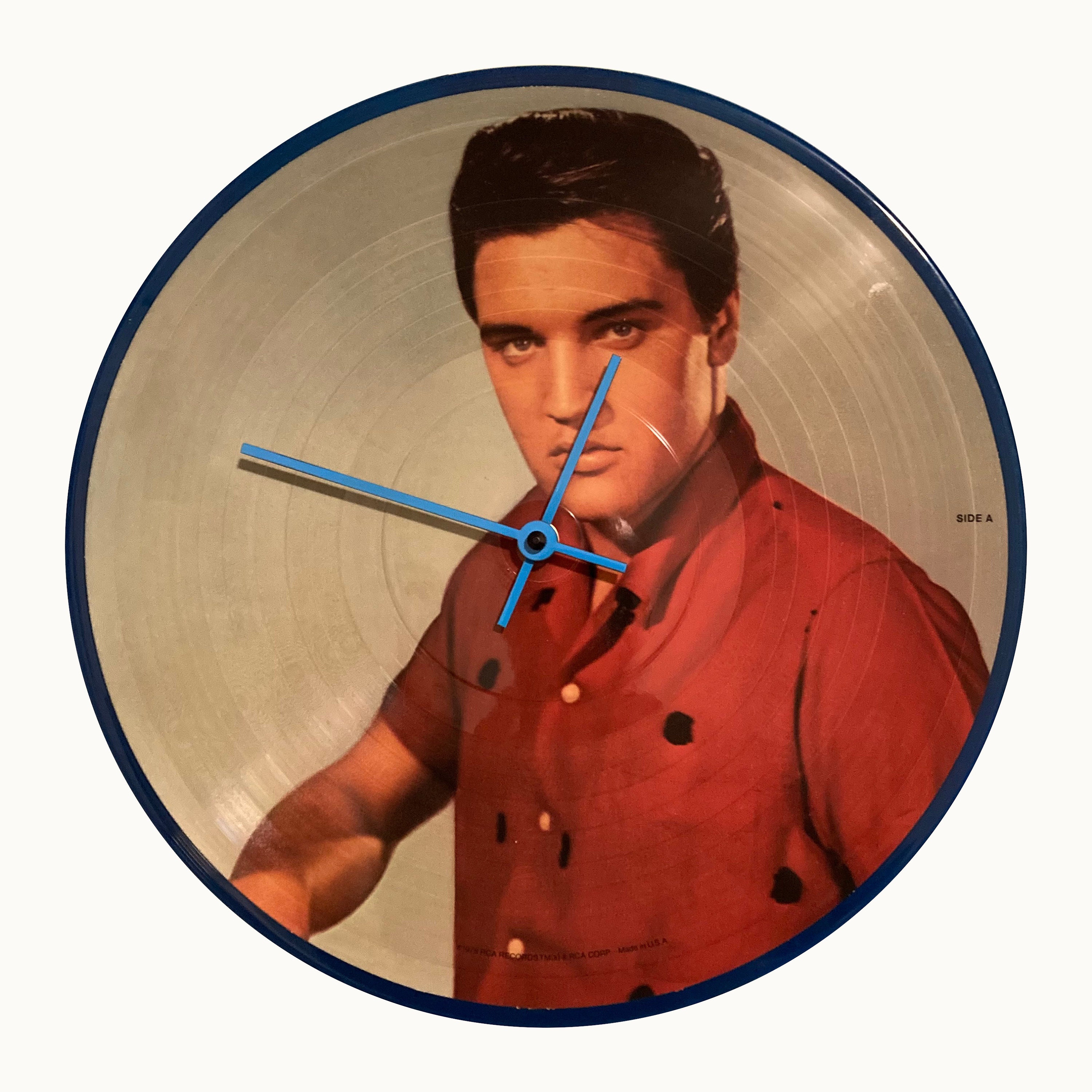 Elvis record clock. Beautiful and rare vintage Elvis picture Etsy
