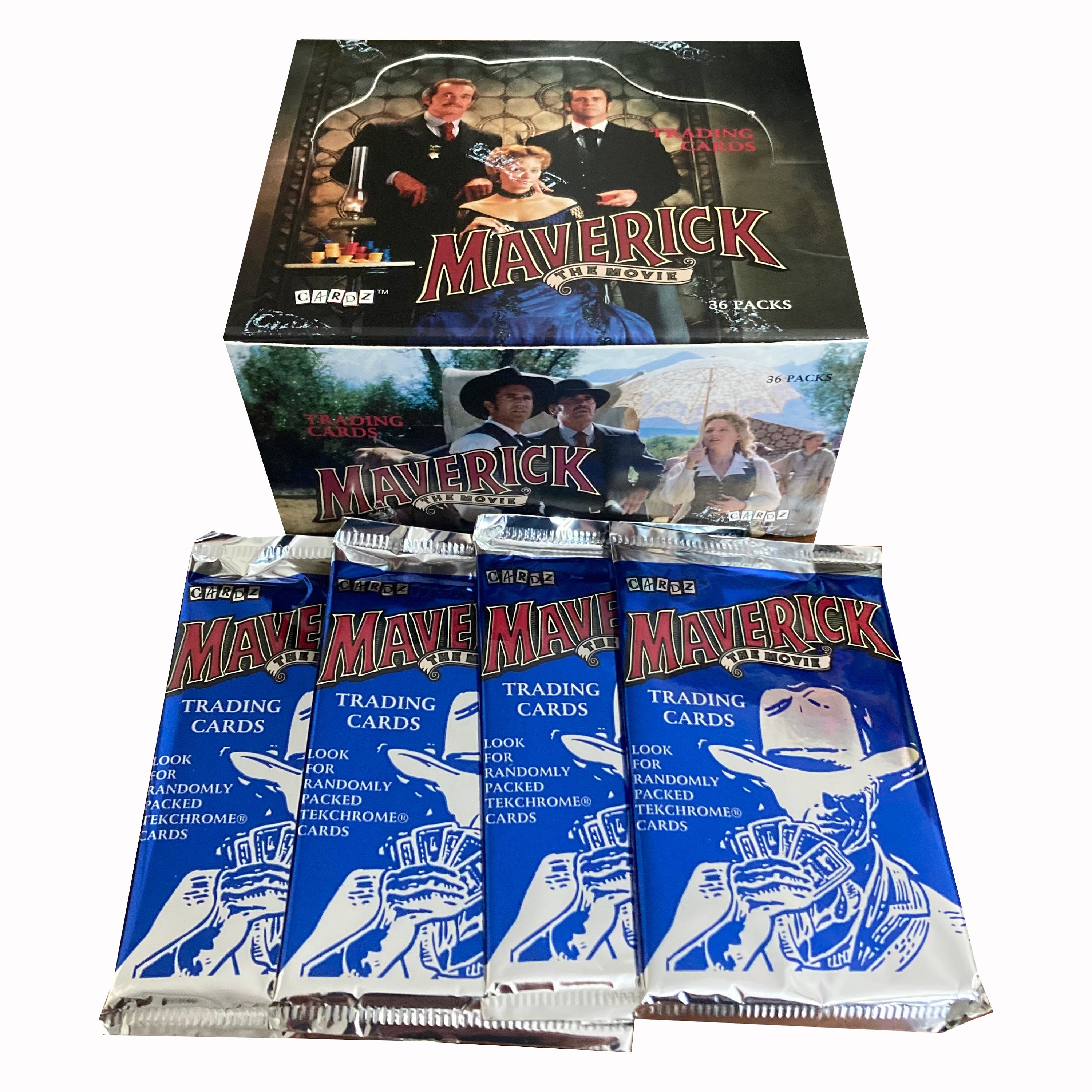 4 Packs of Maverick (the Movie) Vintage Trading Cards. 8 Cards per
