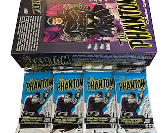 4 packs of The Phantom vintage comic cards. 10 cards per pack. Randomly inserted chase cards. Collect them all! Comic Images 1995.