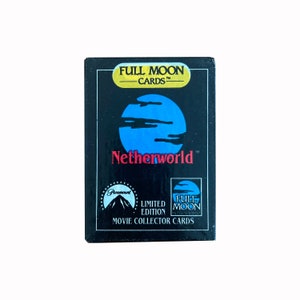 Netherworld limited edition movie collector cards. 1 sealed wax pack. Full Moon Cards 1991. Must have for any horror card collector! HTF!