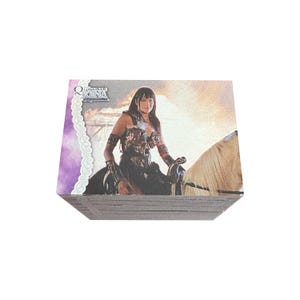 The Quotable Xena Warrior Princess, lot complet de 135 cartes à collectionner vintage + 3 cartes liste de contrôle en excellent état. Rittenhouse 2003.