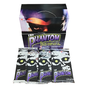 4 packs of The Phantom vintage movie cards. 8 cards per pack. Randomly inserted chase cards. Collect them all! Inkworks 1996.