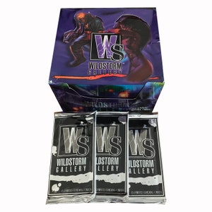 3 Packungen Wildstorm Gallery Vintage Sammelkarten im Hochformat. 8 Karten pro Packung. Wunderschön gemaltes Kunstwerk. Wildsturm 1995.
