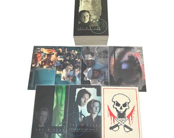 X-Files Seasons 6 & 7 complete set of 90 vintage trading cards + 7 bonus chase cards. Inkworks 2001. The truth is out there. Mulder! Scully!