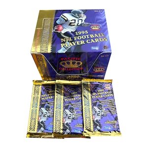 3 paquets de cartes de football NFL 1995 Pacific Crown Collection. 12 cartes par paquet. Des inserts passionnants ! Collectionnez-les tous ! Pacifique 1995.