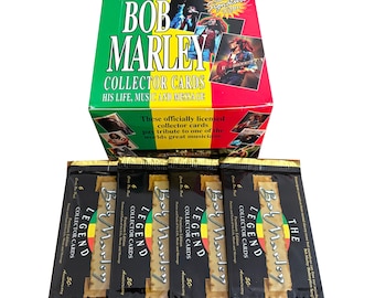 4 packs of Bob Marley The Legend vintage collector cards. His life, music, and message. 6 cards per pack. Collect them all! Released in 1995