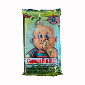 Garbage Pail Kids All New Series 1 Vintage Folienpackung. Enthält 4 Kaugummis und 4 Aufkleber. Topps 2003. Must have für DPK-Fans! HTF!