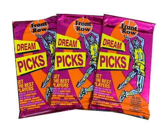 3 packs of Front Row NBA Basketball Dream Picks vintage trading cards. Get the best players from the '91 and '92 draft in every pack!