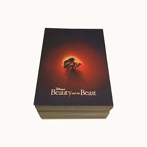 Disney's Beauty and the Beast set completo di 75 carte collezionabili d'epoca con due sottoset da 10 carte in condizioni eccellenti. Pro Set 1992.