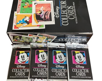 4 packs of Disney Collector Cards. 15 cards per pack. Impel 1991. 210 cards for a complete set. Collect them all! Mickey Mouse Donald Duck