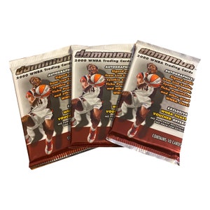 3 confezioni da 2000 carte da gioco vintage WNBA Skybox Dominion. 10 carte per confezione. Tutte le tue star preferite del basket femminile!
