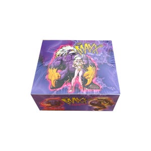 In de fabriek verzegelde doos met vintage The Maxx-ruilkaarten van Sam Kieth. Wildstorm-editie met kunst van Jim Lee en meer! MTV-animatie. Schaarse doos!