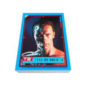Terminator 2: de dag des oordeels complete set van 44 vintage stickerkaarten in uitstekende staat. T2. Arnold Schwarzenegger. Topps 1991.