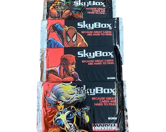 4 packs of Marvel Universe Series 3 vintage trading cards. 12 