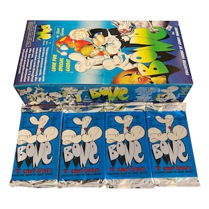 4 paquetes de cartas coleccionables antiguas de Bone de Jeff Smith. 10 cartas por paquete. ¡Cartas extra insertadas al azar! Comic Images 1994.