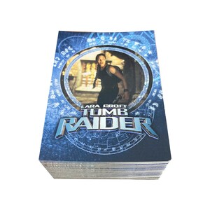 Lara Croft Tomb Raider complete set van 90 vintage filmkaarten in uitstekende staat. Inkworks 2001. Angelina Jolie