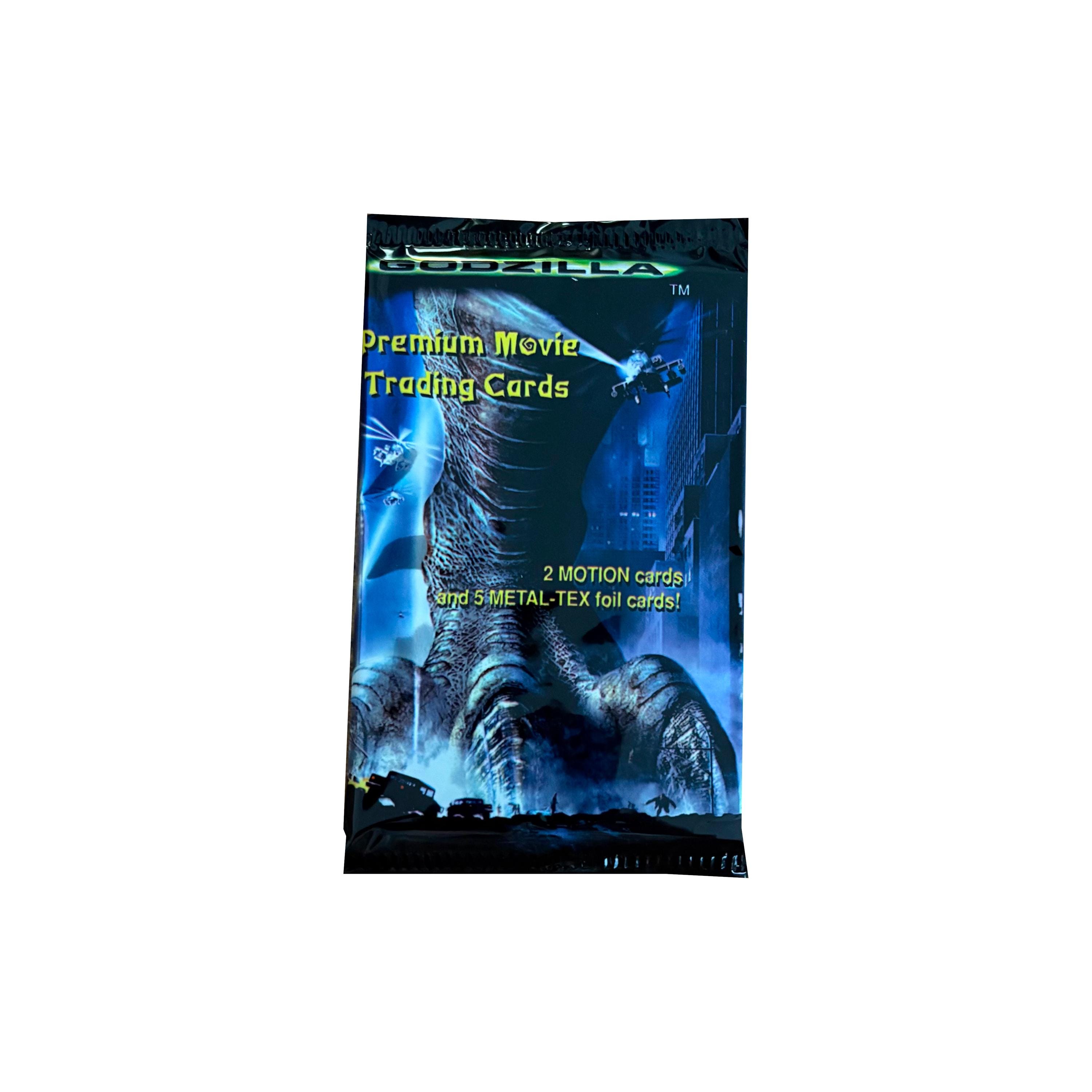 1 Pack of Godzilla Premium Movie Trading Cards. 2 Motion Cards + 5