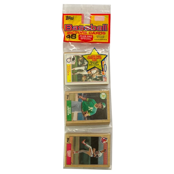 1987 Topps Baseball unopened rack pack. 48 cards + 1 special All-Star Game card per pack. Collect them all! Topps 1987. MLB