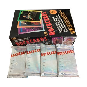 4 Packungen mit Vintage-Sammelkarten. Serie 1. 13 Karten + 1 Sticker pro Set- zufällig eingefügte Leggin Serie mit Grateful Dead