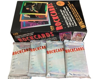 4 packs of Rock Cards vintage trading cards. Series 1. 13 cards + 1 sticker per pack-randomly inserted legacy series featuring Grateful Dead