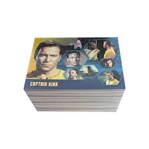 Star Trek 35th Anniversary HOLOFEX conjunto completo de 72 cartas colecionáveis vintage em excelente estado. Rittenhouse 2001. Kirk Spock Enterprise