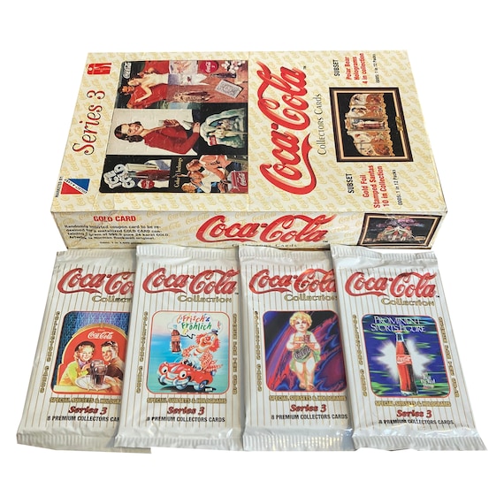 4 Packs of Coca Cola Series 3 Vintage Collector Cards. 8 Cards per