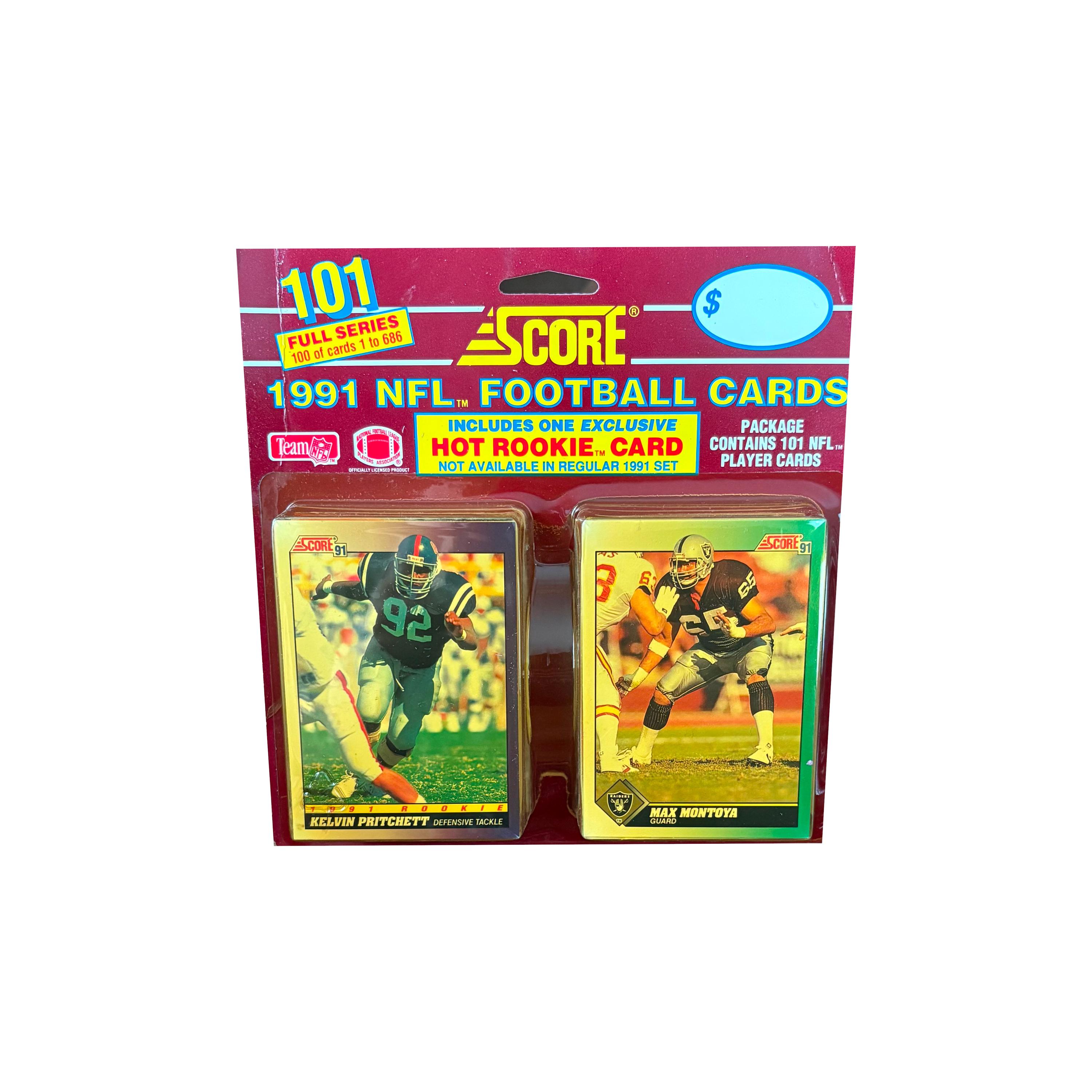 1 Jumbo Blister Pack of 1991 Score NFL Football Cards. Series 1 +