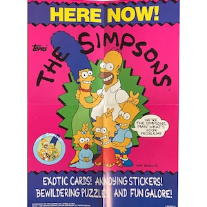 The Simpsons box topper poster. This poster was included in every new box of Simpsons trading cards. 9.75&quot; x 13.75&quot;. Great collector&#39;s item!